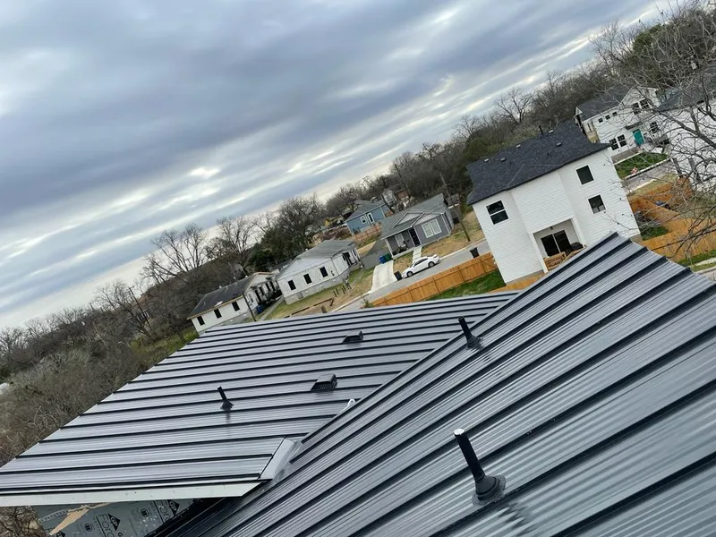 Standing seam metal roof panels with vents for Skylight Repair in Davidson